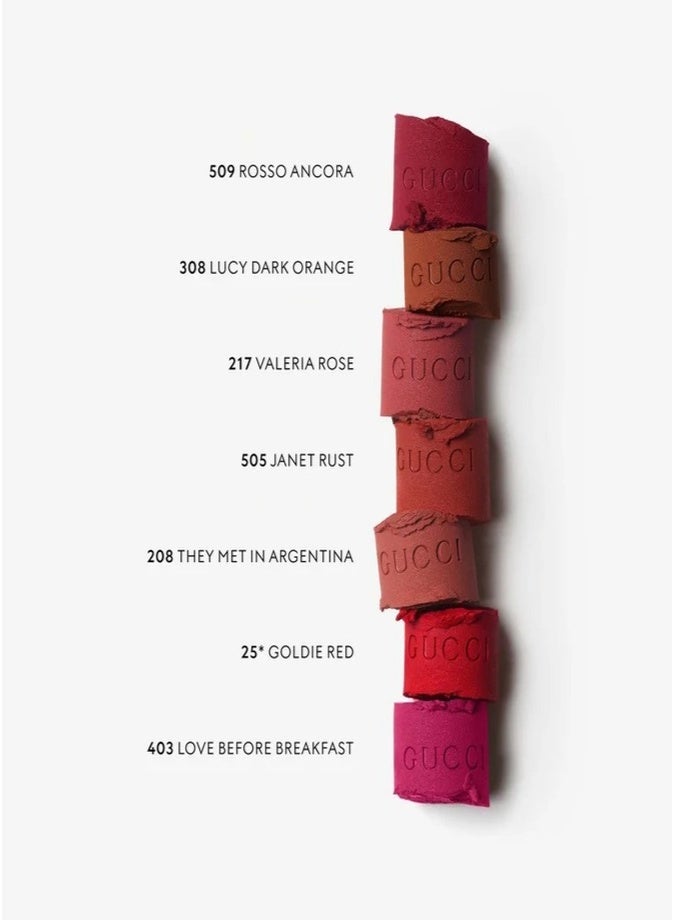 Gucci Velvet Matte Lipstick 3.5g – 530 Emilie Burgundy Long-Lasting Luxury Lip Color - Image 4